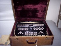 Accordion, Case, and Strap, c. 1940s